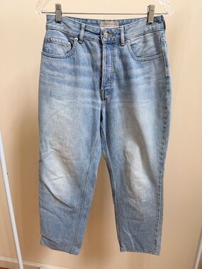 Everlane Curvy '90s cheeky straight jeans organic cotton light-wash Sz 28 crop